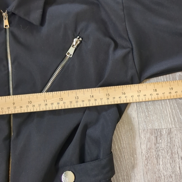 NWOT Nasty Gal Jumpsuit Women's Small Black Zippers Pockets Matrix Goth Cosplay - Picture 10 of 12